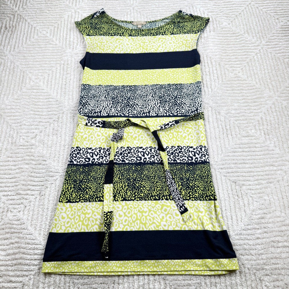 Banana Republic Dress Womens S Mini Animal Preppy Work Night Out Belted Office
